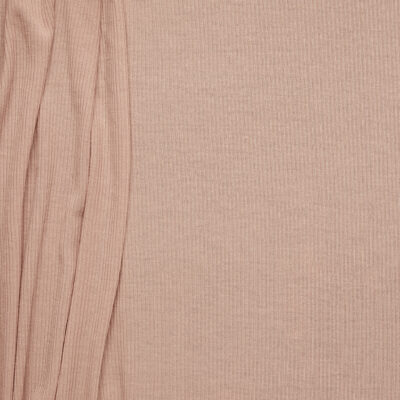 Light Viscose Poly 2 x 2 Rib - Pink