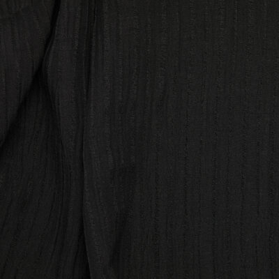 60% Hemp 40% Silk Self Pleat - Black