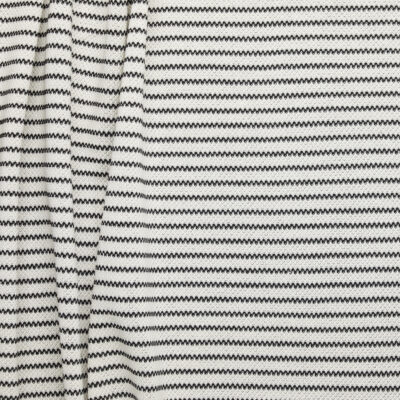Cotton Blend Purl Stripe 4+2 - Black