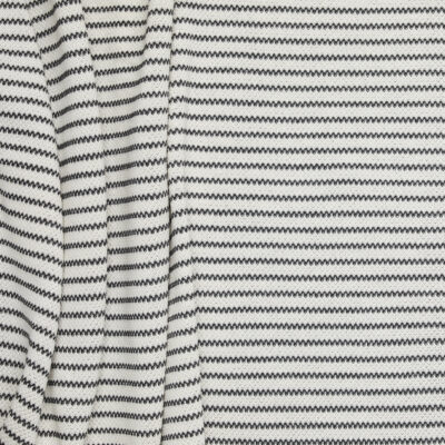 Cotton Blend Purl Stripe 4+2 - Charcoal