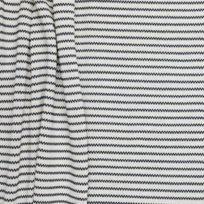 Cotton Blend Purl Stripe 4+2 - Navy