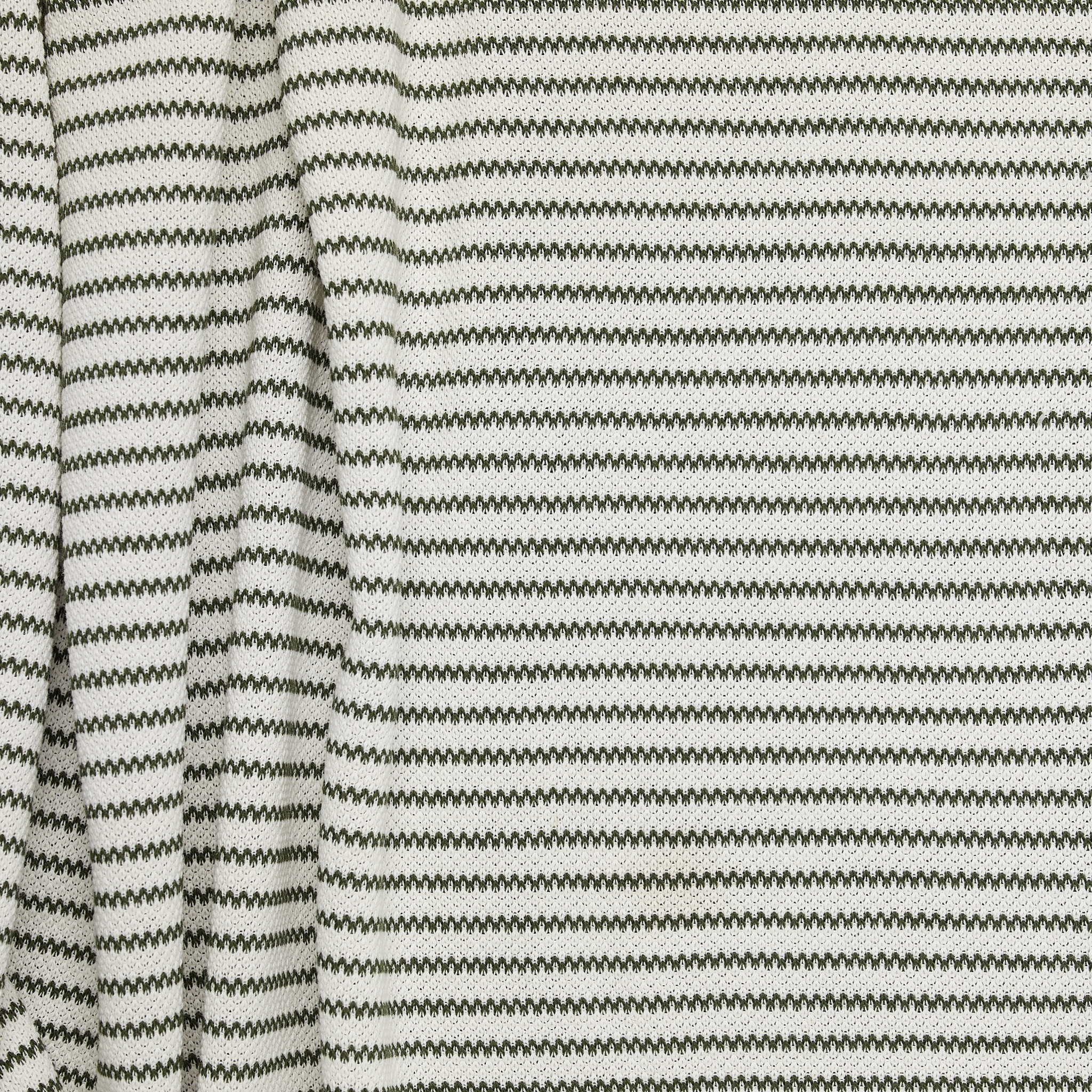 Cotton Blend Purl Stripe 4+2 - Olive