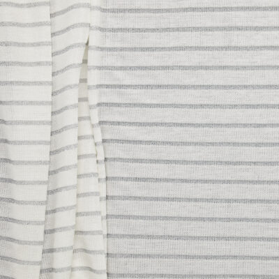 Viscose Metallic Stripe Jersey - Silver