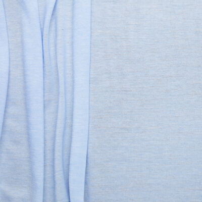 Fine Wool/Mercerised Cotton Jersey - Baby Blue
