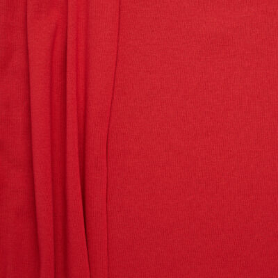 100% Organic Cotton Rib Knit - Red