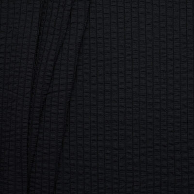 Rouched Columns Cloque Knit - Black