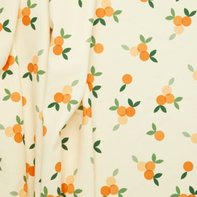 Polyester Peaches Print Swimwear - Orange