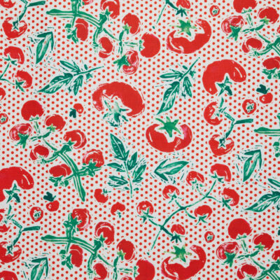 Recycled Polyester Tomato Print Swimwear - Red