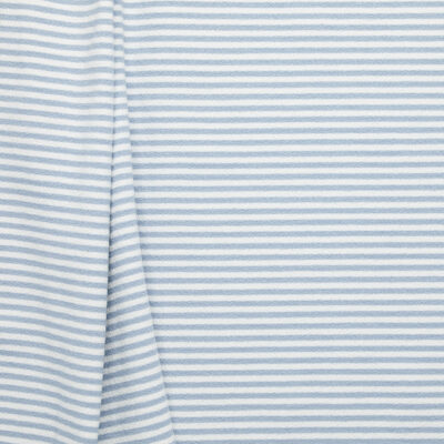 3+3mm 2 Colour Stripe Crepe - Sky