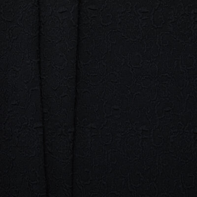 Brussels Lace Nylon Elastane Cloque - Black