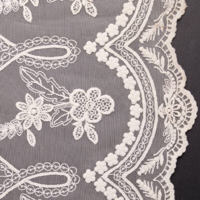 "Fairy Tale" Embroidered Tulle - Cupcake Pink