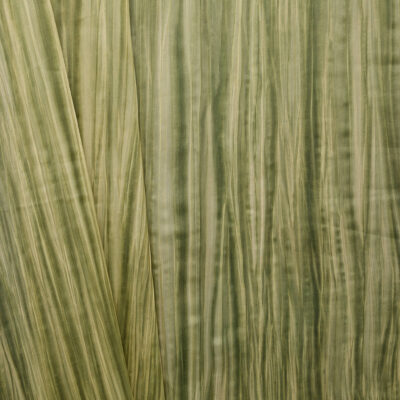 "Radar" Textured Printed Polyester Organza - Olive