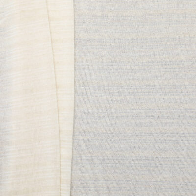 "Sandrine" Striped Cotton Viscose Knit - Natural