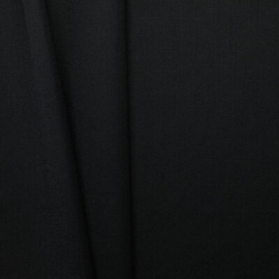 Pure Wool Gabardine Suiting - Black