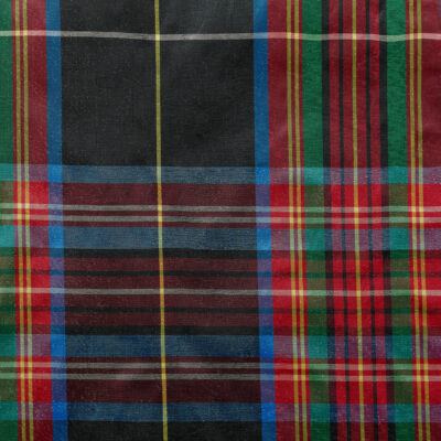 Gingham Metallic Taffeta - Black/ Multicolour