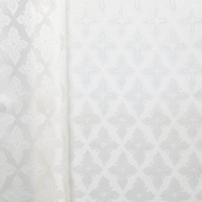 Diamond Pattern Satin - White