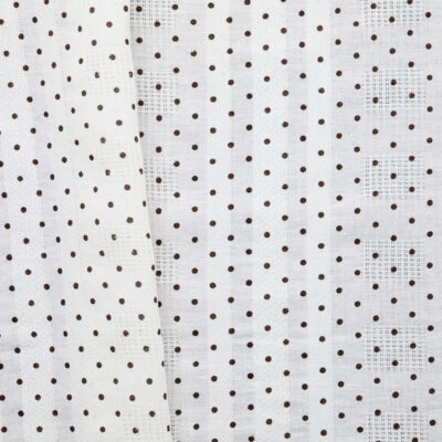 Polkadot Shirting - White