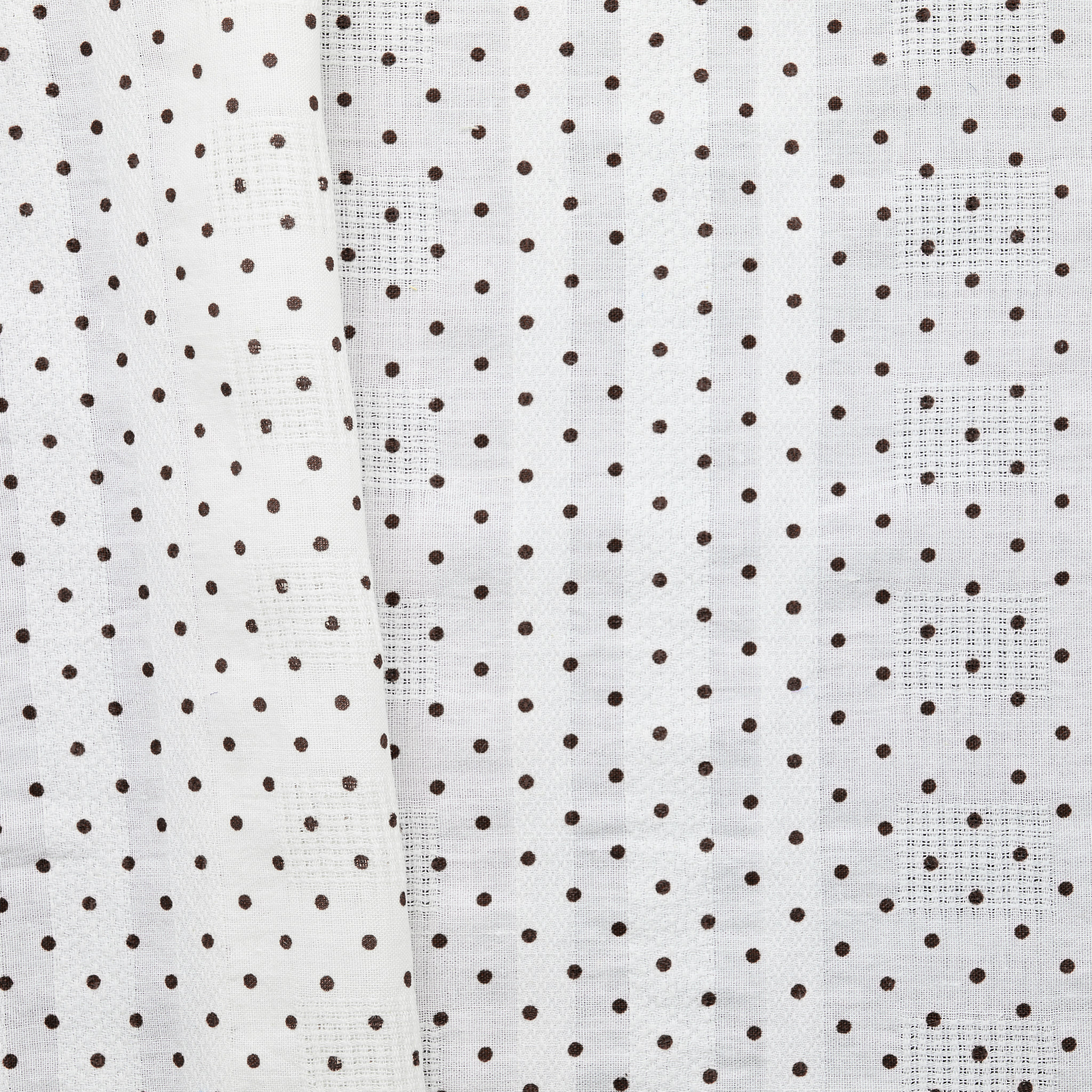 Polkadot Shirting - White