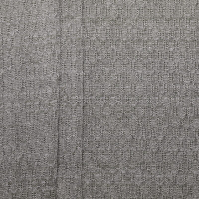 Honeycomb Block Rib Jacquard Knit - Khaki/ Pink
