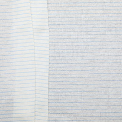 Fine Stripe Cotton Jersey - Baby Blue