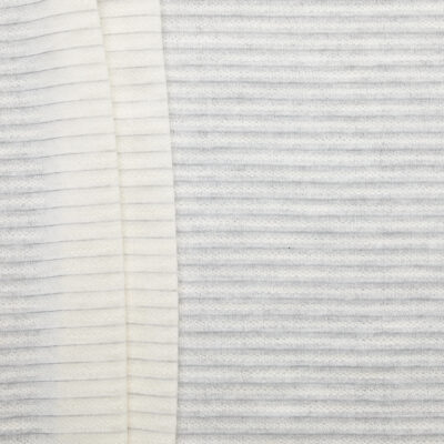 Cotton Yarn Dyed & Slub Stripe Jersey - Grey Marle + Natural