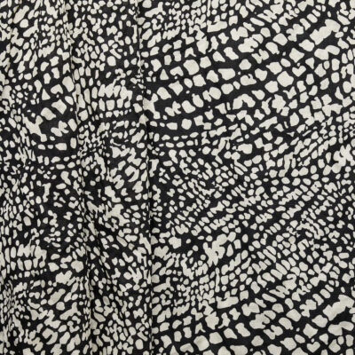 "Wild" Lightweight Cotton Crushable - Cream/Black