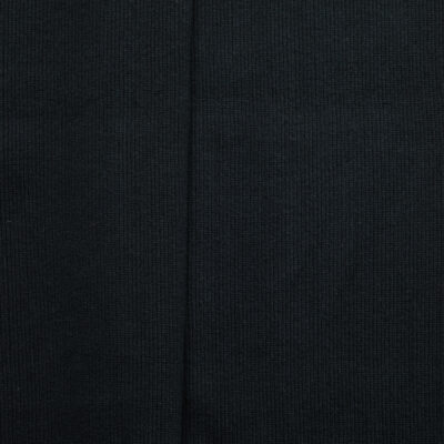 Cotton Polyester Circular Rib Knit - Black