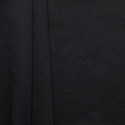 Hemp Cotton Ribbing (Circular) - Black