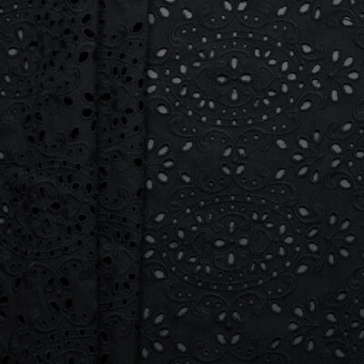Medallion Broderie Anglaise - Black