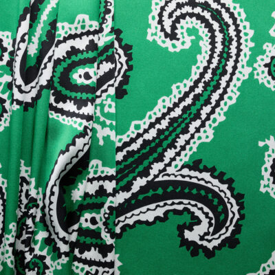 Silk Paisley Stretch - Green