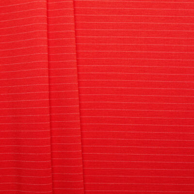 Pinstripe Ponte - Red