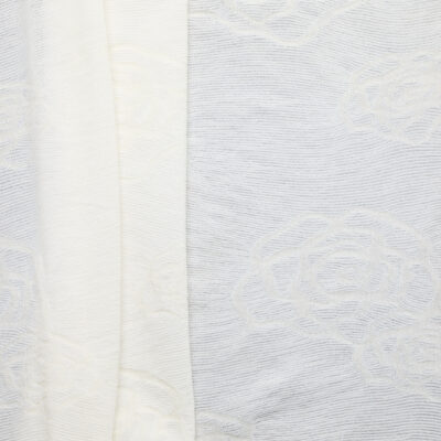 Wool Polyamide Jacquard Roses (Circular) - Undyed PFD