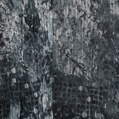 Accordion Print Organza - Grey