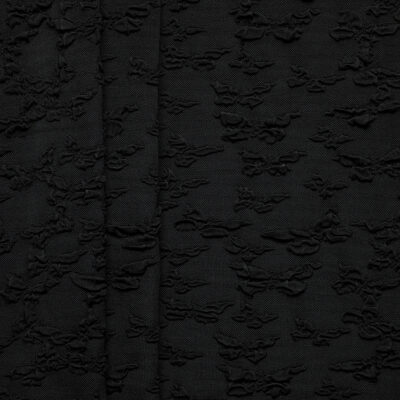 Butterfly Relief Bright Viscose Jacquard - Black