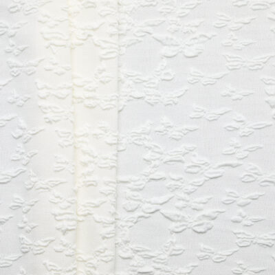 Butterfly Relief Bright Viscose Jacquard - Cream
