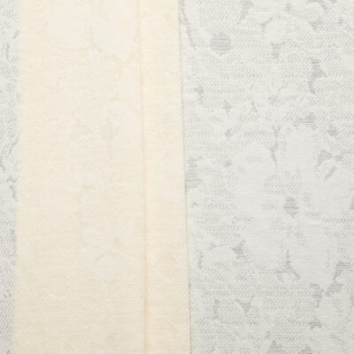 Viscose Flower Jacquard Knit - Greige