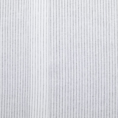 Cotton Linen Stripe - White/ Black