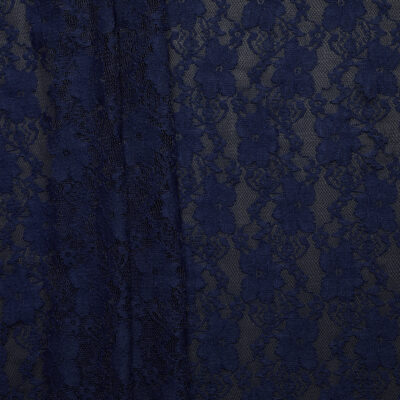 Gazelle Floral Stretch Lace - Navy
