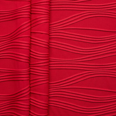 Waves Jacquard Knit - Red