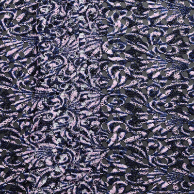 Marbleised Lace - Pink/ Navy