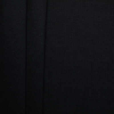 100% Italian Cotton/ Elastane Rib - Black