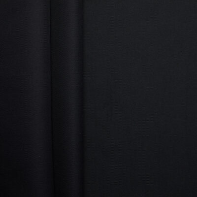 100% Italian Double Woven Cotton Twill - Black