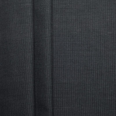 Wool Stripe Suiting - Black/ Charcoal