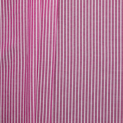 100% Cotton Stripe Shirting - Raspberry