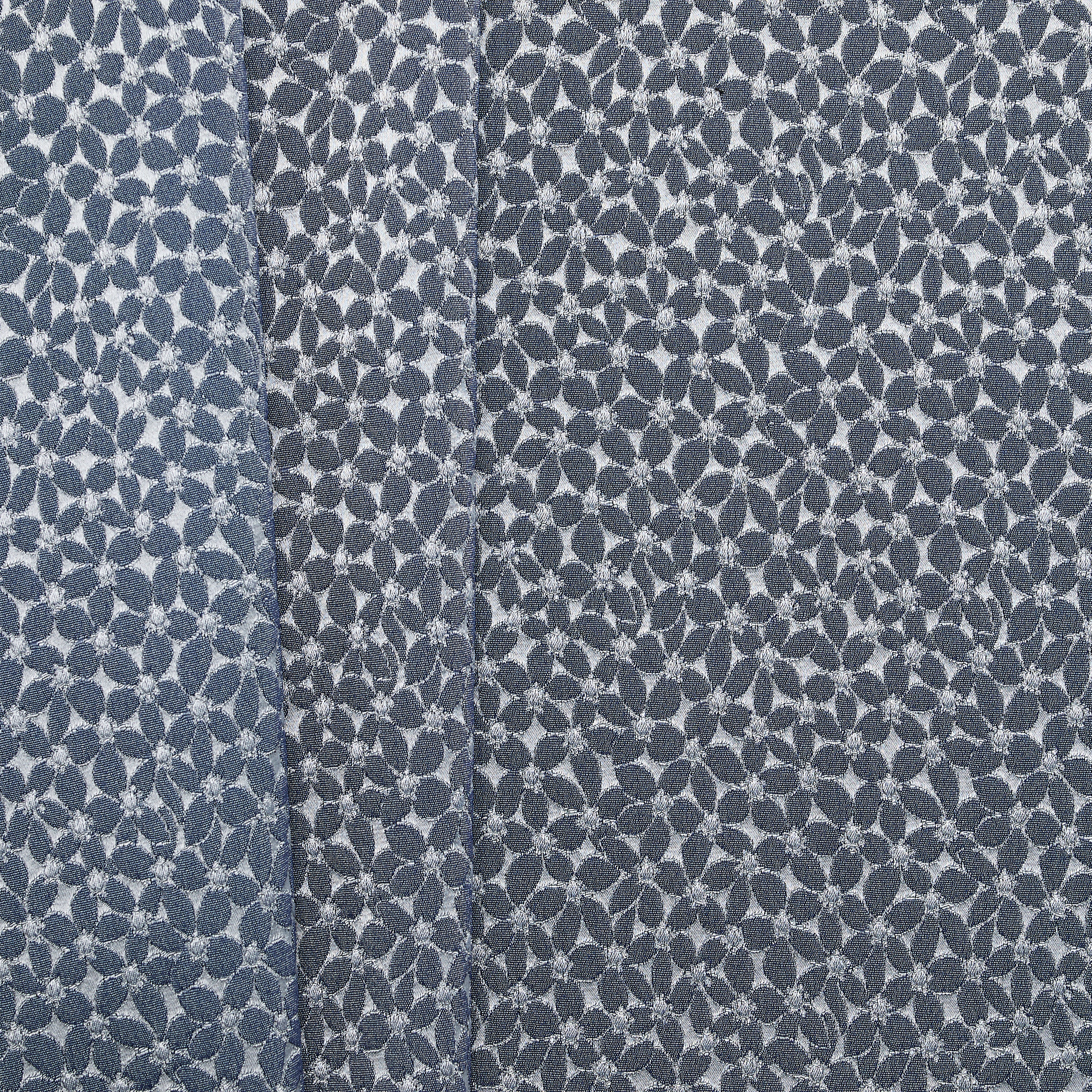 Stretch Floral Brocade - Deep Blue